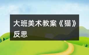 大班美術(shù)教案《貓》反思