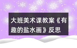 大班美術課教案《有趣的鹽水畫》反思