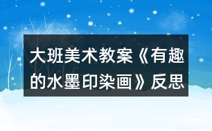 大班美術教案《有趣的水墨印染畫》反思