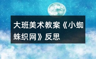 大班美術教案《小蜘蛛織網(wǎng)》反思