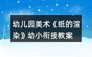 幼兒園美術《紙的渲染》幼小銜接教案