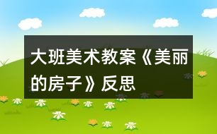 大班美術(shù)教案《美麗的房子》反思