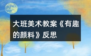 大班美術(shù)教案《有趣的顏料》反思