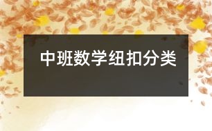 中班數學：紐扣分類