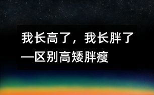 我長高了，我長胖了―區(qū)別高矮、胖瘦