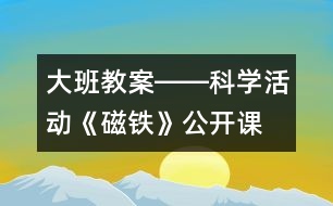 大班教案――科學活動《磁鐵》（公開課）