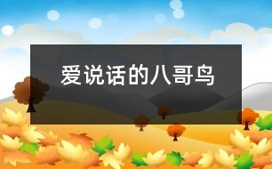 愛(ài)說(shuō)話的八哥鳥(niǎo)