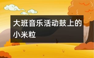 大班音樂(lè)活動(dòng)：鼓上的小米粒