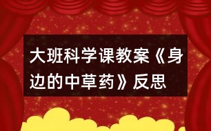 大班科學課教案《身邊的中草藥》反思