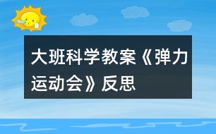 大班科學(xué)教案《彈力運動會》反思