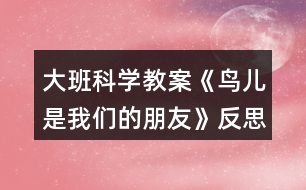 大班科學(xué)教案《鳥(niǎo)兒是我們的朋友》反思