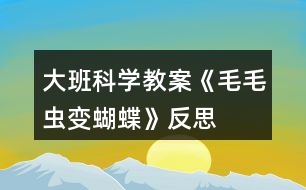 大班科學教案《毛毛蟲變蝴蝶》反思