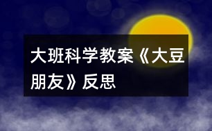 大班科學(xué)教案《大豆朋友》反思