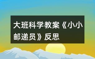 大班科學教案《小小郵遞員》反思