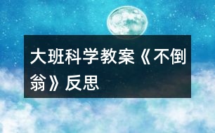 大班科學教案《不倒翁》反思