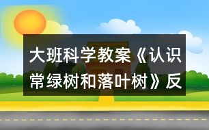 大班科學(xué)教案《認(rèn)識(shí)常綠樹(shù)和落葉樹(shù)》反思