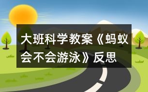 大班科學(xué)教案《螞蟻會(huì)不會(huì)游泳》反思