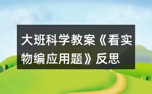 大班科學(xué)教案《看實(shí)物編應(yīng)用題》反思