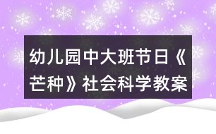 幼兒園中大班節(jié)日《芒種》社會科學教案