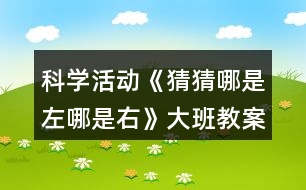 科學(xué)活動(dòng)《猜猜哪是左哪是右》大班教案