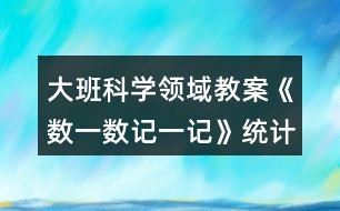 大班科學(xué)領(lǐng)域教案《數(shù)一數(shù)記一記》統(tǒng)計(jì)