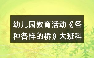 幼兒園教育活動《各種各樣的橋》大班科學(xué)教案