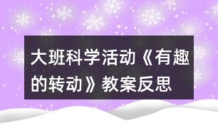 大班科學活動《有趣的轉動》教案反思