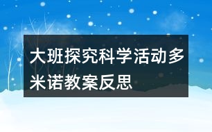 大班探究科學活動多米諾教案反思