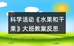 科學活動《水果和干果》大班教案反思