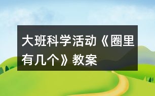 大班科學(xué)活動(dòng)《圈里有幾個(gè)》教案