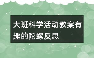 大班科學(xué)活動(dòng)教案有趣的陀螺反思