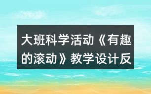 大班科學活動《有趣的滾動》教學設計反思