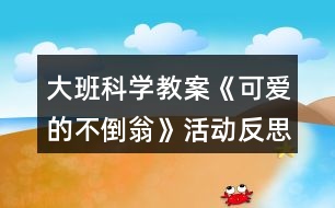 大班科學(xué)教案《可愛(ài)的不倒翁》活動(dòng)反思