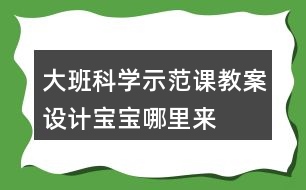 大班科學示范課教案設(shè)計寶寶哪里來