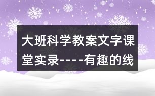 大班科學(xué)教案文字課堂實(shí)錄----有趣的線條