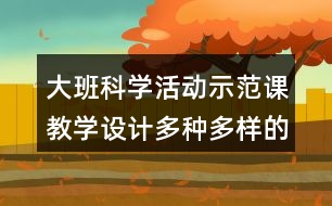 大班科學(xué)活動(dòng)示范課教學(xué)設(shè)計(jì)多種多樣的蔬菜反思