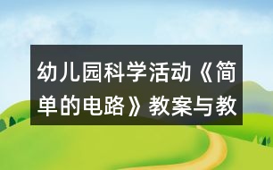 幼兒園科學(xué)活動(dòng)《簡(jiǎn)單的電路》教案與教學(xué)反思