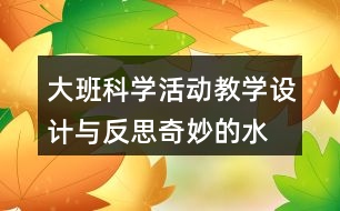 大班科學(xué)活動(dòng)教學(xué)設(shè)計(jì)與反思奇妙的水