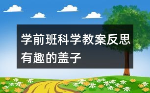 學前班科學教案反思有趣的蓋子