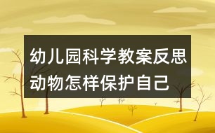 幼兒園科學教案反思動物怎樣保護自己