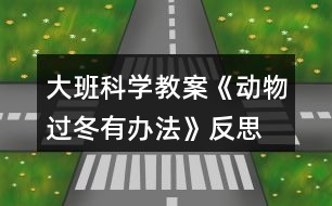 大班科學(xué)教案《動(dòng)物過冬有辦法》反思