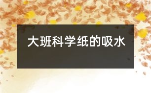 大班科學：紙的吸水