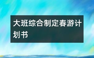 大班綜合：制定春游計(jì)劃書