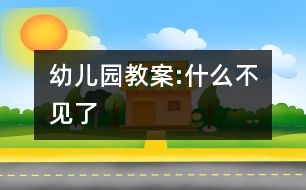 幼兒園教案:什么不見了