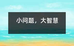 小問(wèn)題，大智慧