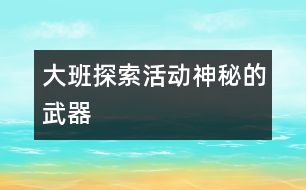 大班探索活動：神秘的武器