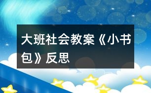 大班社會教案《小書包》反思