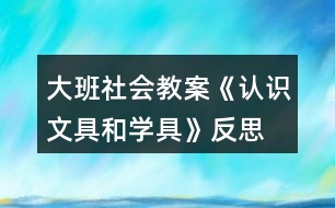 大班社會(huì)教案《認(rèn)識(shí)文具和學(xué)具》反思