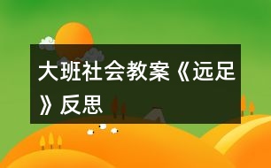 大班社會教案《遠(yuǎn)足》反思