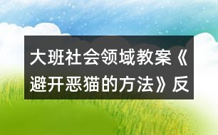 大班社會(huì)領(lǐng)域教案《避開(kāi)惡貓的方法》反思